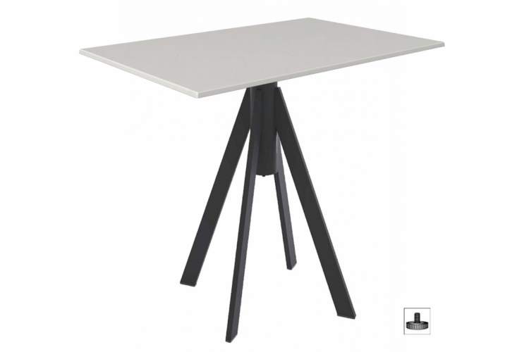 Стол обеденный Fuoz Werzalit Uniart Genart черный, белый