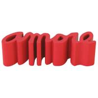 Скамья пластиковая дизайнерская Amore Standard SLIDE пламенный красный в гостиную