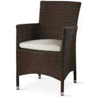 Кресло плетеное с подушкой GS 909 Grattoni коричневый, бежевый