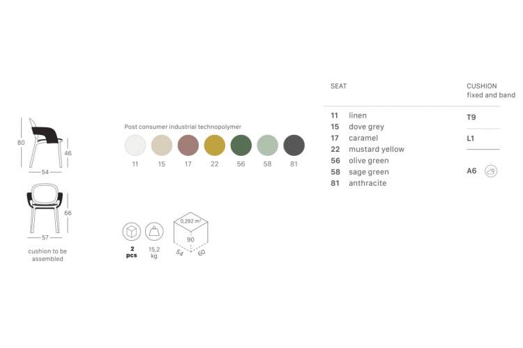 Кресло пластиковое с обивкой Hug Scab Design карамельный-1