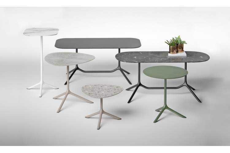 Столешница каплевидная Compact Laminate для подстолья Tripe Maxi Scab Design зернистый-5