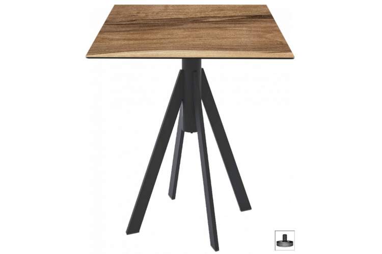 Стол обеденный Fuoz HPL Genart черный, индийский шесман