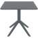 Стол пластиковый Sky Table 80 Siesta Contract темно-серый