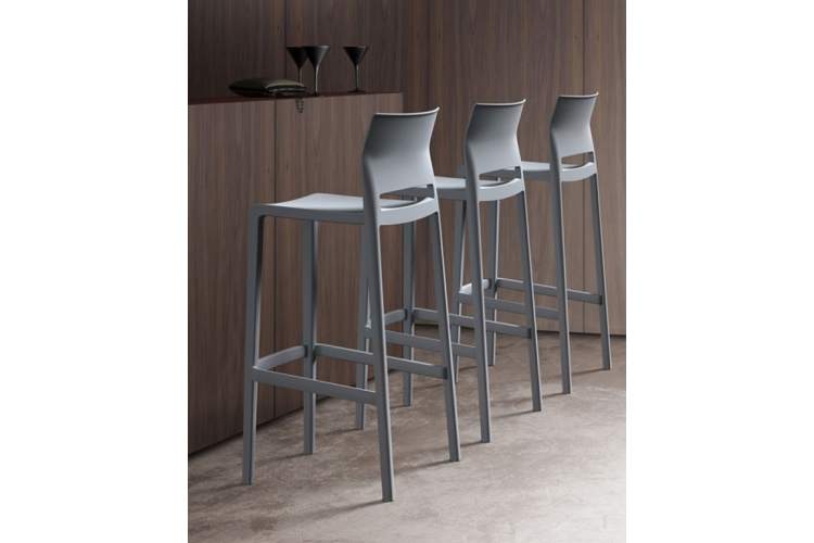 Стул пластиковый полубарный Bakhita 66 Gaber песочный-6