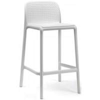 Стул пластиковый полубарный Lido Mini Nardi белый