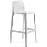 Стул пластиковый барный Net Stool Nardi белый Стул пластиковый барный Net Stool Nardi белый
