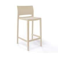 Стул пластиковый полубарный Bakhita 66 Gaber песочный