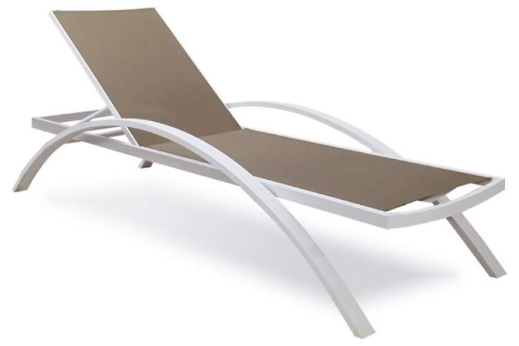 Шезлонг металлический Oliver Felicita белый, тортора