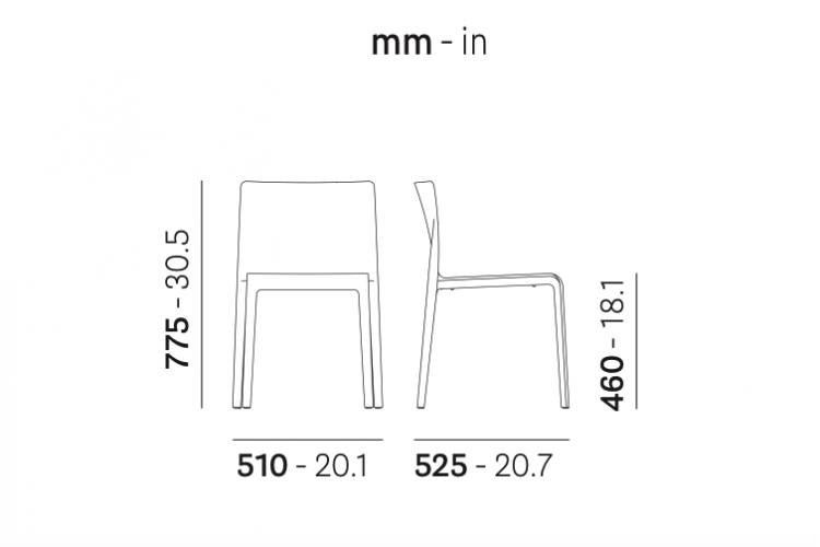 Стул пластиковый Volt PEDRALI черный-1