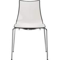 Стул пластиковый Zebra Bicolore 4 legs Scab Design хром, белый, антрацит