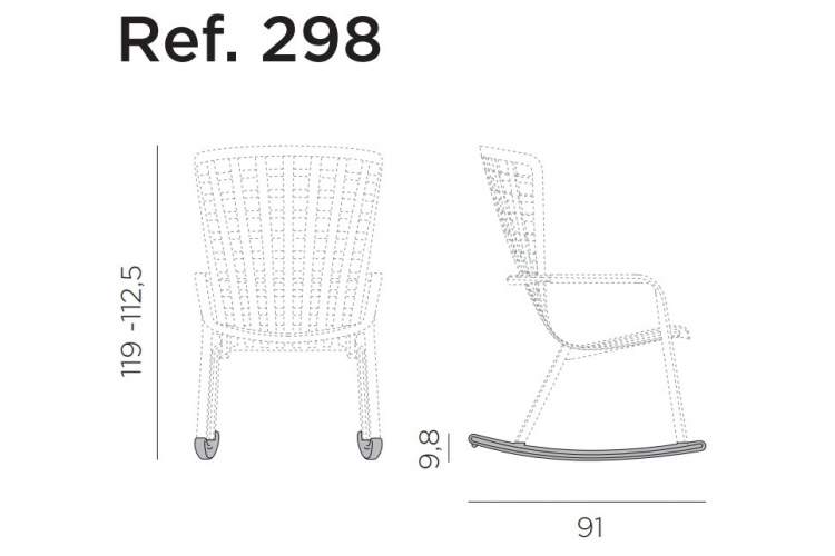 Комплект полозьев для кресла-качалки Kit Folio Rocking Nardi тортора-1
