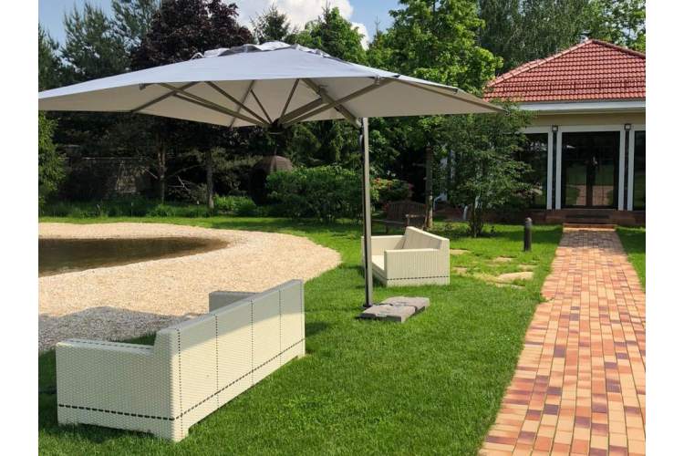 Зонт профессиональный 2.9х2.9 м Astro Titanium Scolaro титан, слоновая кость-1