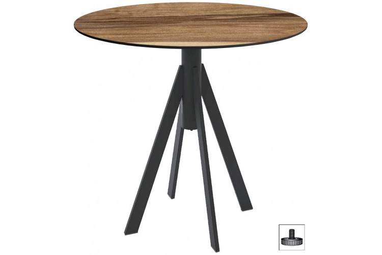 Стол обеденный Fuoz HPL Genart черный, индийский шесман