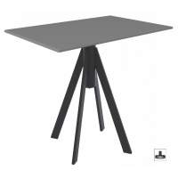 Стол обеденный Fuoz Werzalit Uniart Genart черный, темно-серый