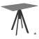 Стол обеденный Fuoz Werzalit Uniart Genart черный, темно-серый