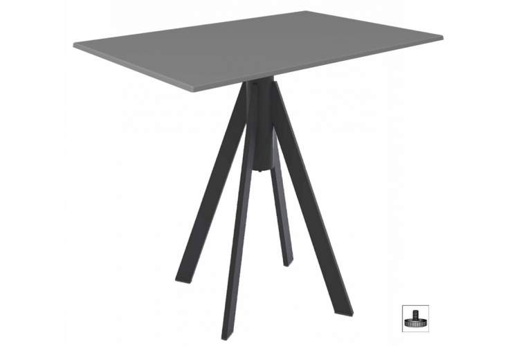 Стол обеденный Fuoz Werzalit Uniart Genart черный, темно-серый