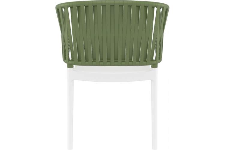 Кресло пластиковое Portofino Siesta Contract белый, оливковый-4