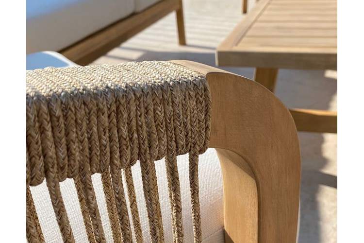 Кресло деревянное с подушками Ravona KD Tagliamento натуральный, бежевый-2