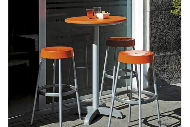 Табурет барный пластиковый Gim Scab Design оранжевый-3