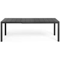 Стол металлический раздвижной Rio Alu 140 Extensibile Nardi антрацит пластиковый