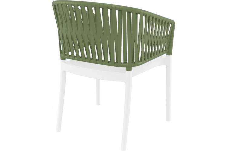 Кресло пластиковое Portofino Siesta Contract белый, оливковый-7