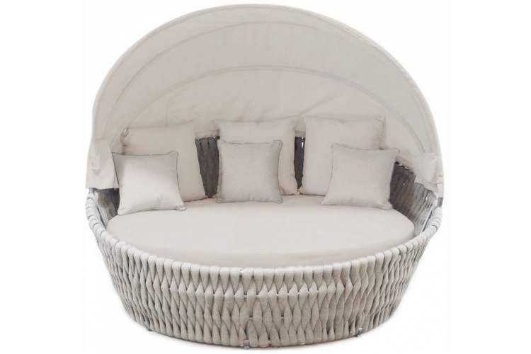 Лаунж-диван плетеный Samui Tagliamento тортора, бежевый-1