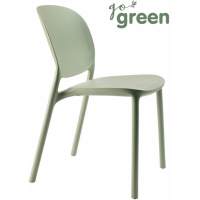 Стул пластиковый Hug Go Green Scab Design зеленый шалфей