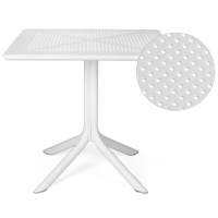 Стол пластиковый обеденный Clip 80 Nardi белый