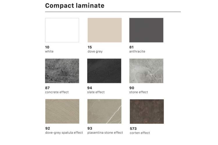 Столешница квадратная Compact Laminate для подстолья Nemo, Domino, Tiffany, Cross Scab Design белый-2