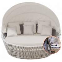 Лаунж-диван плетеный Samui Tagliamento тортора, бежевый