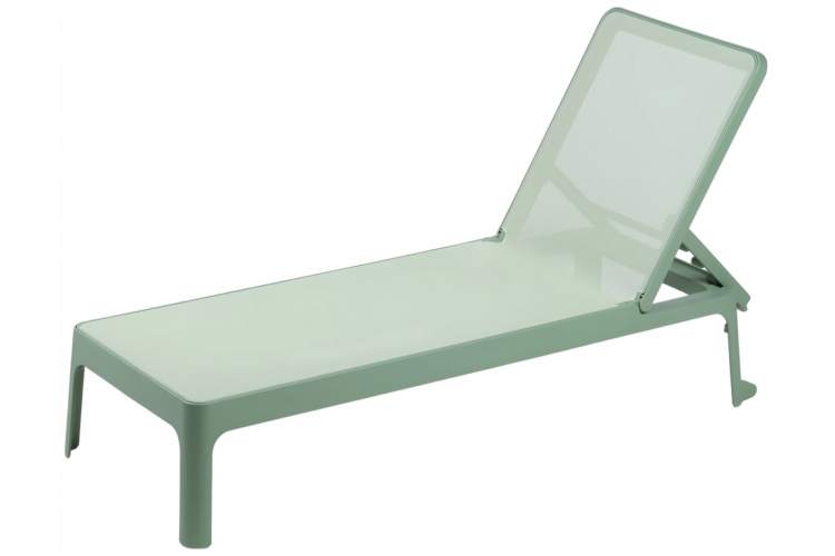 Шезлонг-лежак пластиковый Plano Nardi мятный