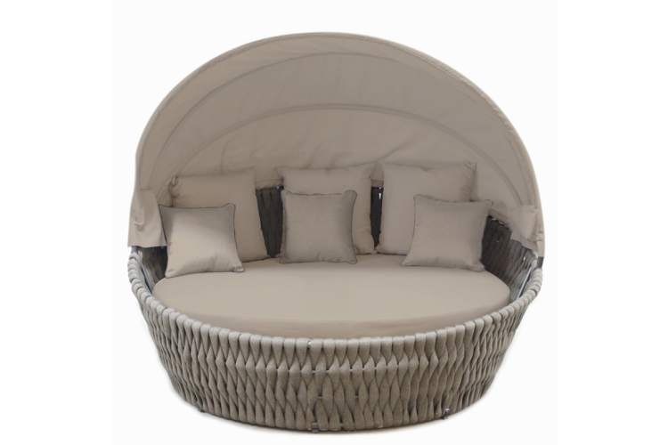 Лаунж-диван плетеный Samui Tagliamento тортора, бежевый-6