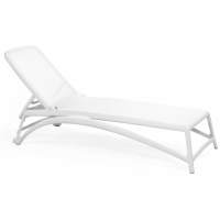 Шезлонг-лежак пластиковый Atlantico Nardi белый
