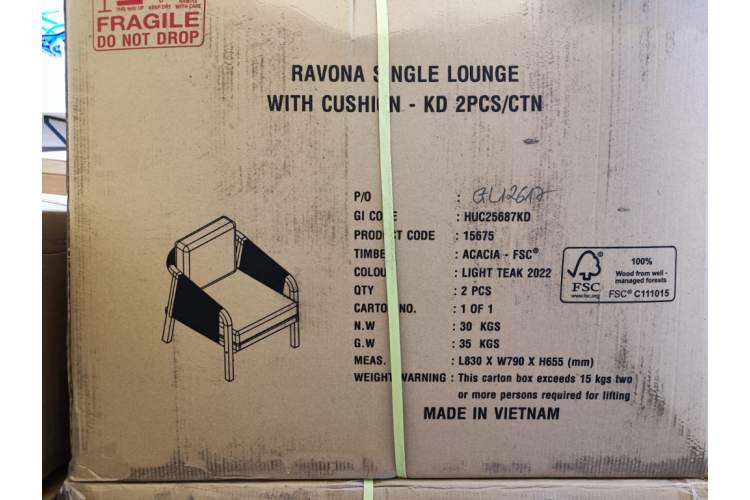 Кресло деревянное с подушками Ravona KD Tagliamento натуральный, бежевый-4