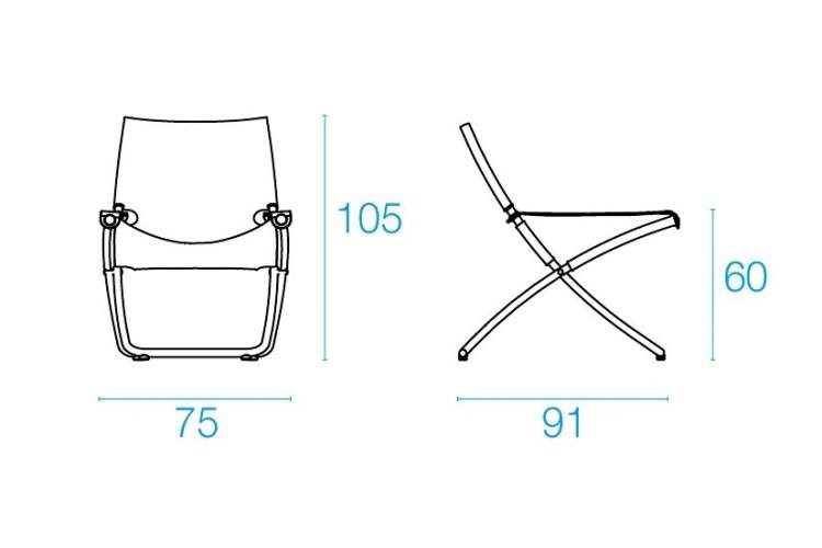 Кресло-шезлонг металлическое Snooze EMU зеленый, мятный-1