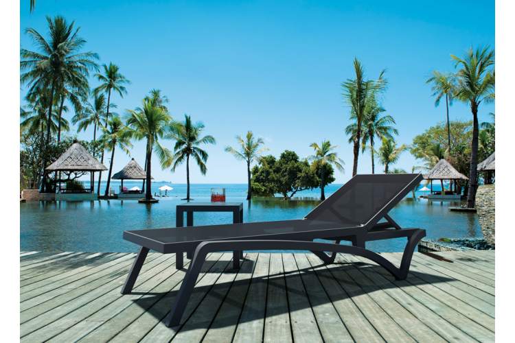 Столик пластиковый для лежака Ocean Side Table Siesta Contract черный-6