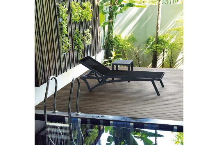 Столик пластиковый для лежака Ocean Side Table Siesta Contract черный-8