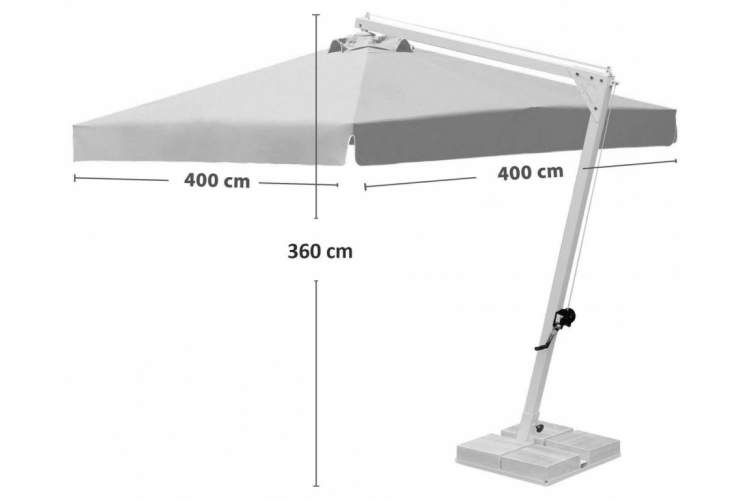 Зонт профессиональный 4х4 м Banana THEUMBRELA SEMSIYE EVI бежевый-2