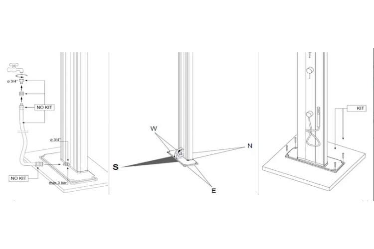 Душ солнечный для ног Happy Go HG 180 Arkema-5
