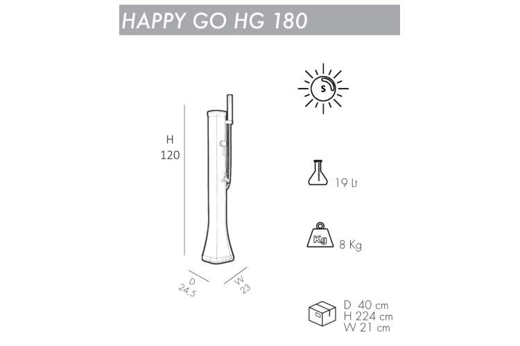 Душ солнечный для ног Happy Go HG 180 Arkema-1