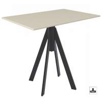 Стол обеденный Fuoz Werzalit Uniart Genart черный, магнолия