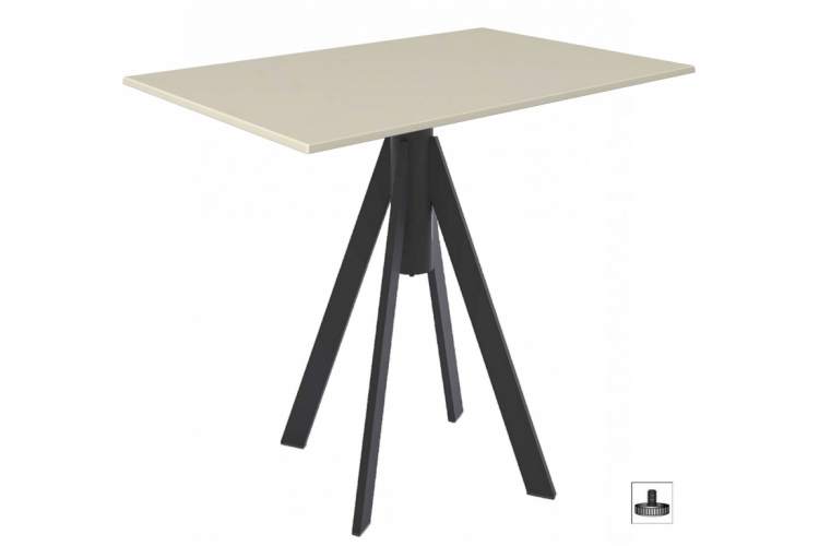 Стол обеденный Fuoz Werzalit Uniart Genart черный, магнолия