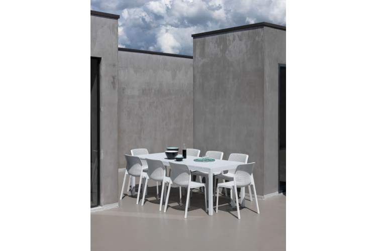 Стол пластиковый раздвижной Rio 140 Extensibile Nardi белый-5