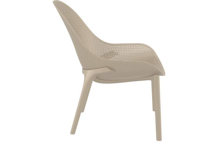 Лаунж-кресло пластиковое Sky Lounge Siesta Contract бежевый-5