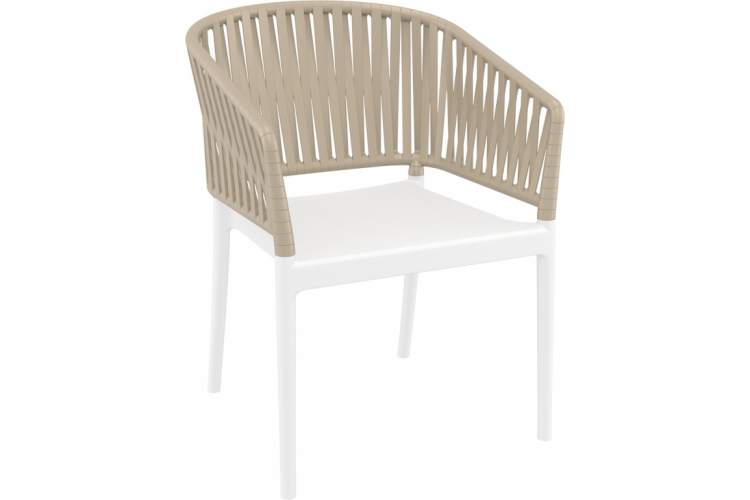 Кресло пластиковое Portofino Siesta Contract белый, бежевый