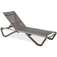 Шезлонг-лежак металлический Wave PAPATYA тортора