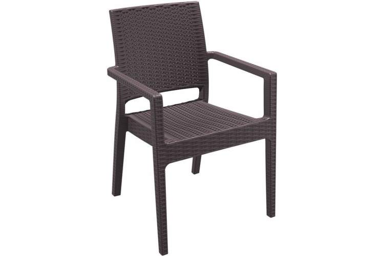 Комплект пластиковой мебели Miami Ibiza Siesta Contract коричневый-4