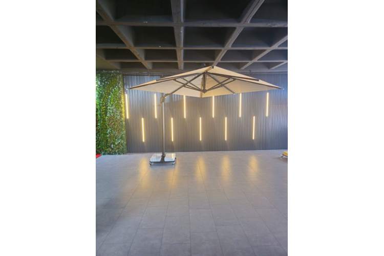 Зонт профессиональный 3х3 м Banana Plus Premier THEUMBRELA SEMSIYE EVI черный, натуральный-7