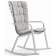 Кресло-качалка пластиковое с подушкой Folio Nardi белый, серый