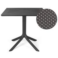 Стол пластиковый обеденный Clip 80 Nardi антрацит пластиковый